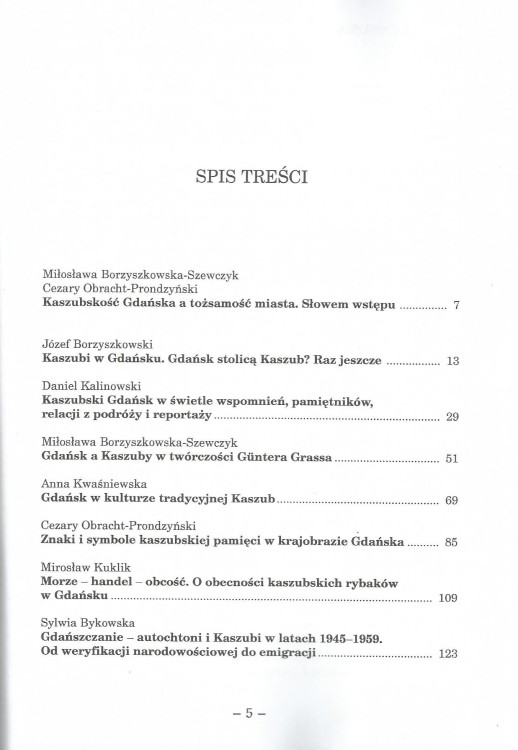 Gedania-Cassubia-spis