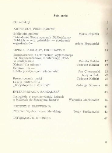 bibliotekarz gdański marzec 1973 - spis treści.jpg
