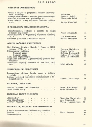 bibliotekarz gdański sierpień 1974 - spis treści.jpg