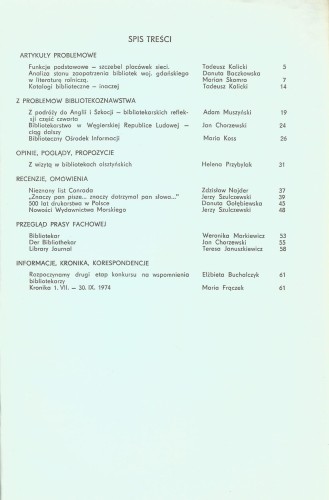 bibliotekarz gdański grudzień 1974 - spis treści.jpg