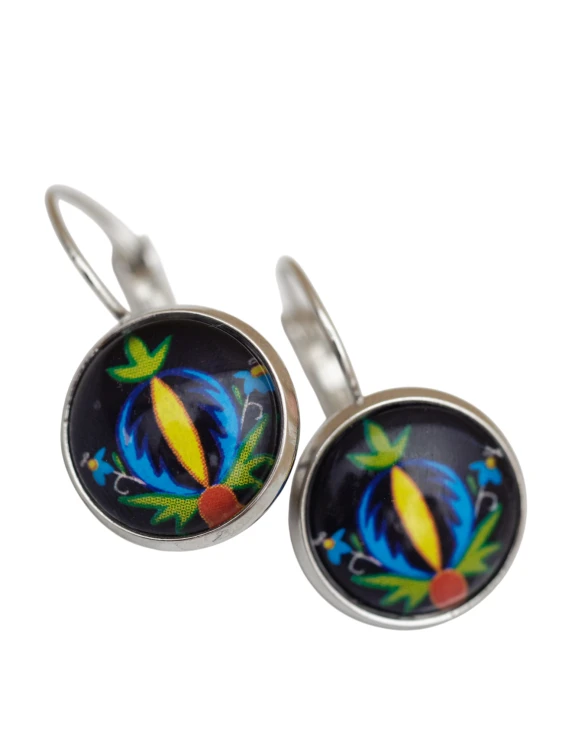 Kolczyki-kaszubskie-owoc-granatu-czarny-bigle-angielskie