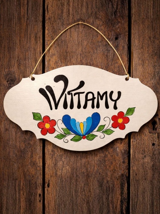 tabliczka-kaszubska-witamy-recznie-malowana