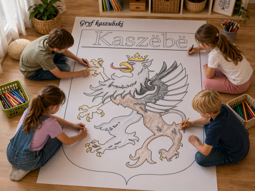 kolorowanka-podlogowa-gryf-kaszubski-herb-kaszub