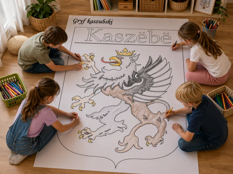 kolorowanka-podlogowa-gryf-kaszubski-herb-kaszub