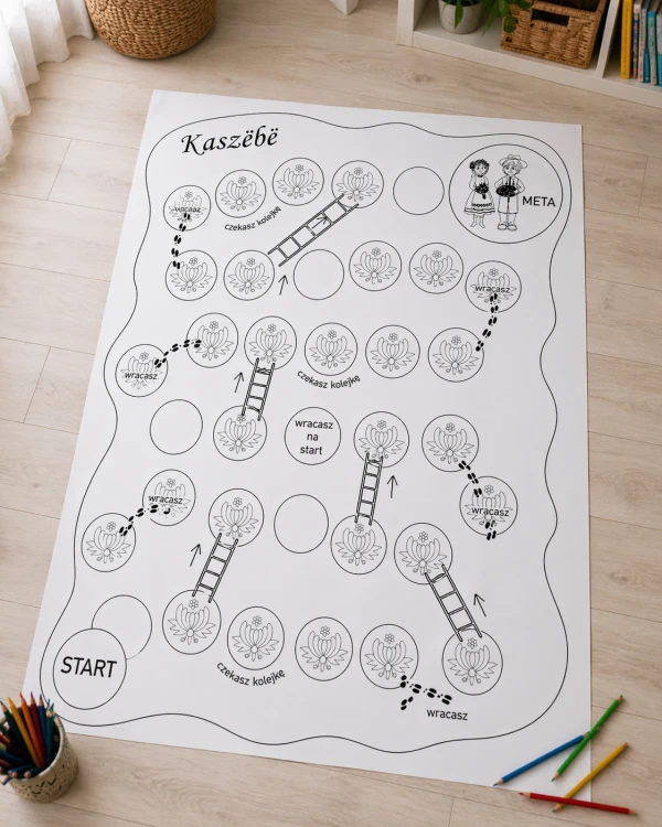 kolorowanka-podlogowa-gra-planszowa-drabinka-kaszebe