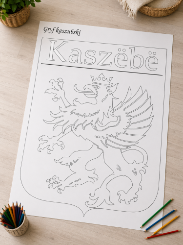 podlogowa-kolorowanka-gryf-kaszubski-herb-kaszub