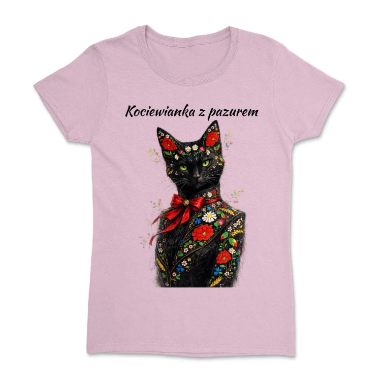 kociewianka-z-pazurem-koszulka-damska-kot-haft-kociewski
