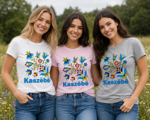 Koszulka-damska-Kaszebe-haft-kaszubski