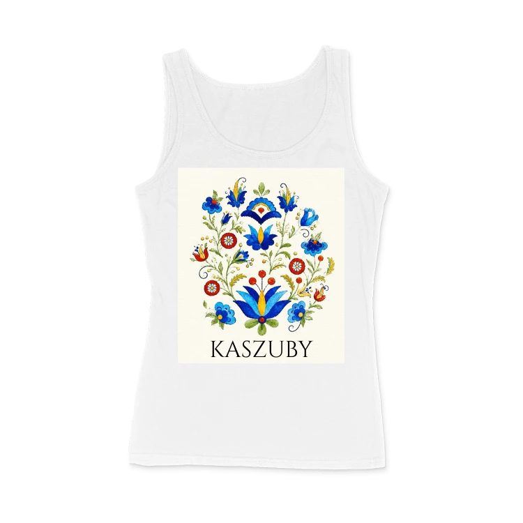 damski-podkoszulek-kaszubskie-kwiaty-white