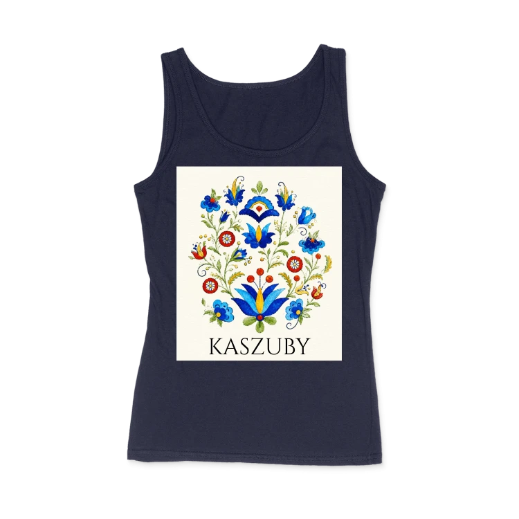 damski-podkoszulek-kaszubskie-kwiaty-navy