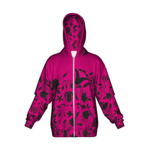 fuksjowa-bluza-rozpinana-czarne-kwiaty-folkowe