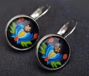 kolczyki-kaszubskie-palmeta-czarna-bigle-angielskie