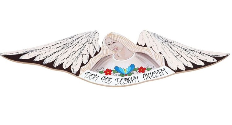 Anioł_kaszubski_drewniany_recznie_malowany