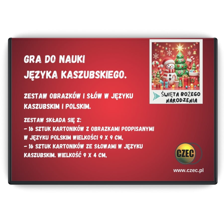 Zestaw edukacyjny - Boże Narodzenie - zestaw obrazków i słów w języku kaszubskim