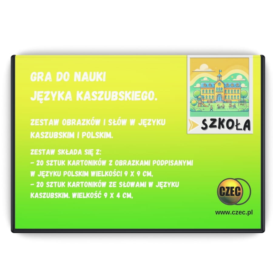 Zestaw edukacyjny - Szkoła - zestaw obrazków i słów w języku kaszubskim