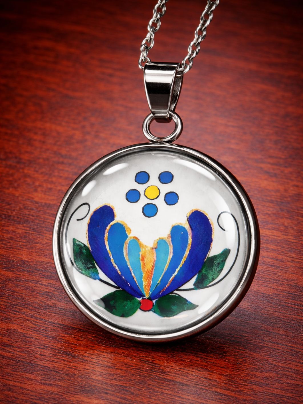 Wisiorek-z-lancuszkiem-kaszubska-palmeta-rekodzielo